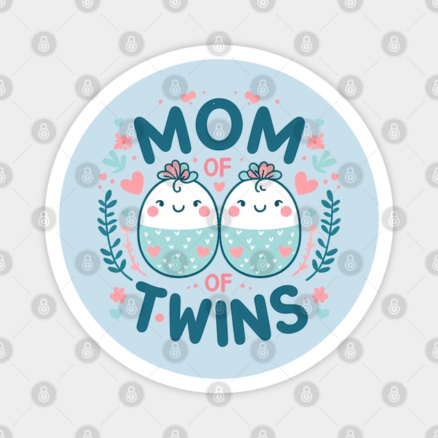 Mom Of Twins Magnet by ANSAN